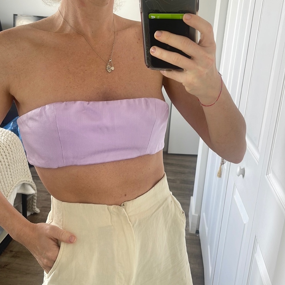 Bronx and Banco Lavender Crop Top